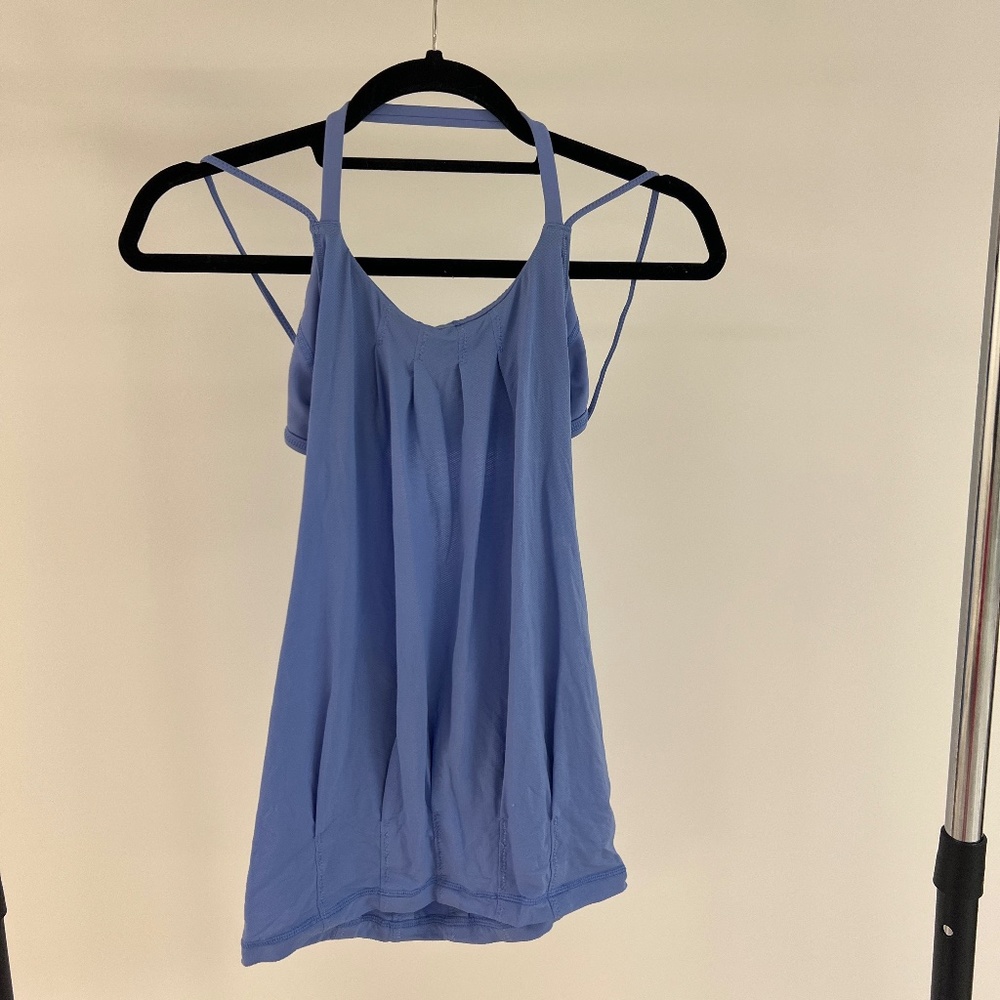 Lululemon Tank Top with built in Sports Bra and crossed back straps